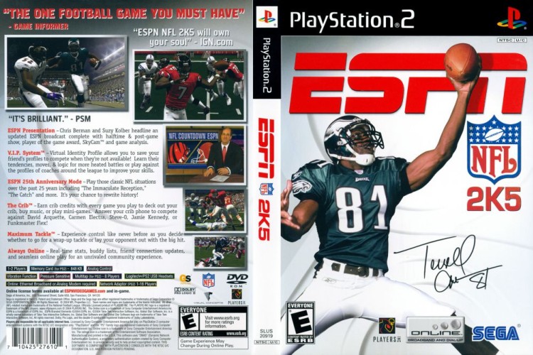 ESPN NFL 2K5 - PlayStation 2 | VideoGameX