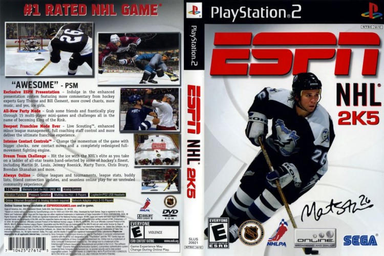 ESPN NHL 2K5 - PlayStation 2 | VideoGameX