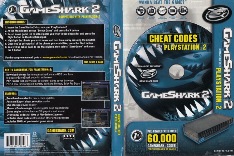 Game Shark 2 - PlayStation 2 | VideoGameX