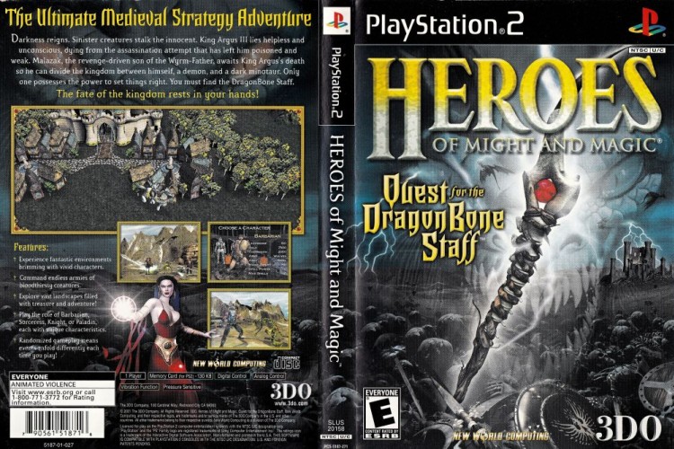 Heroes of Might and Magic: Quest for the Dragon Bone Staff - PlayStation 2 | VideoGameX