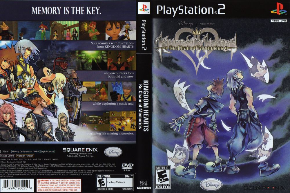 Kingdom Hearts RE Chain of Memories Sony Playstation 2 Game