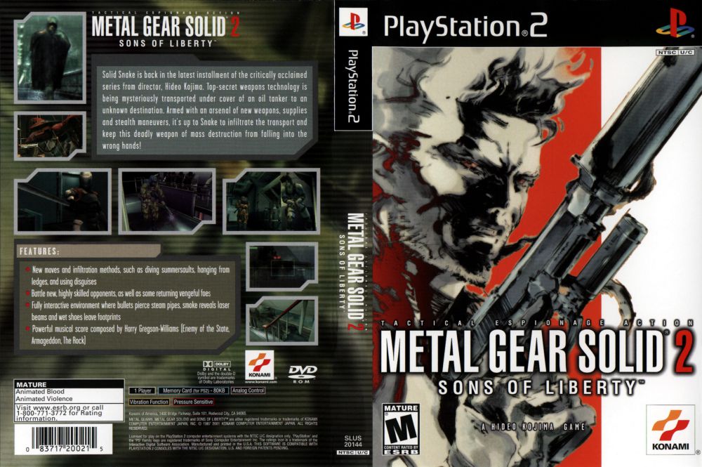 metal gear solid 2 sons of liberty ps2