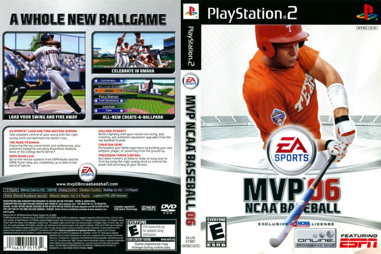 MVP 06 NCAA Baseball - PlayStation 2 | VideoGameX
