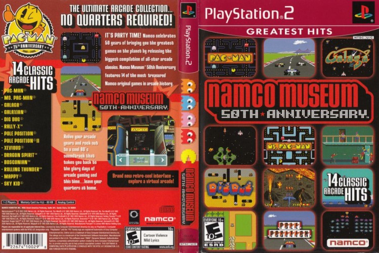 Namco Museum 50th Anniversary - PlayStation 2 | VideoGameX