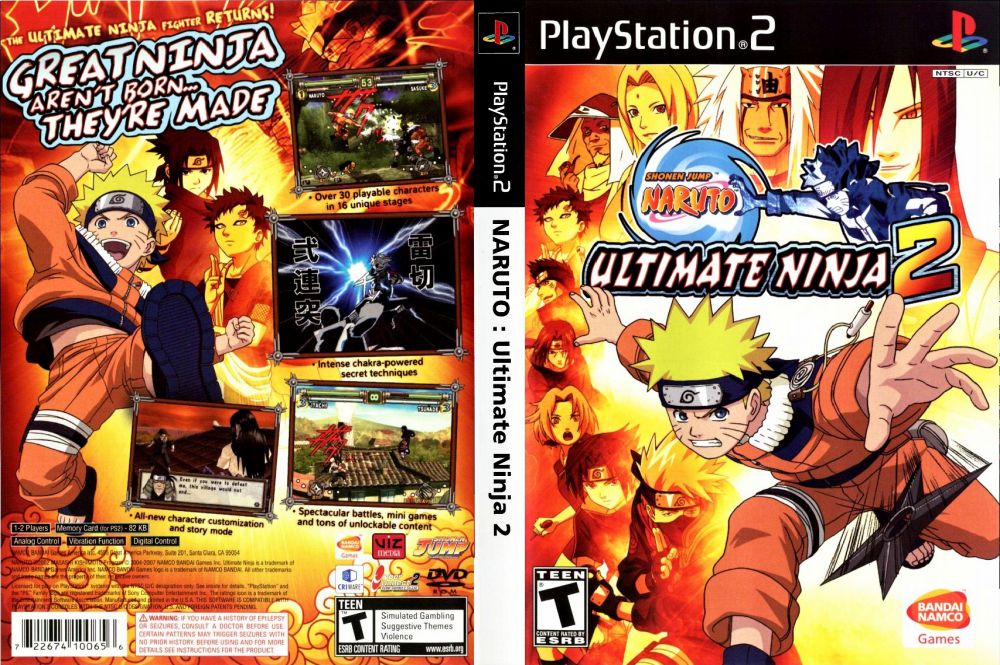 Naruto Ultimate Ninja 2 para PS2 - Seminovo