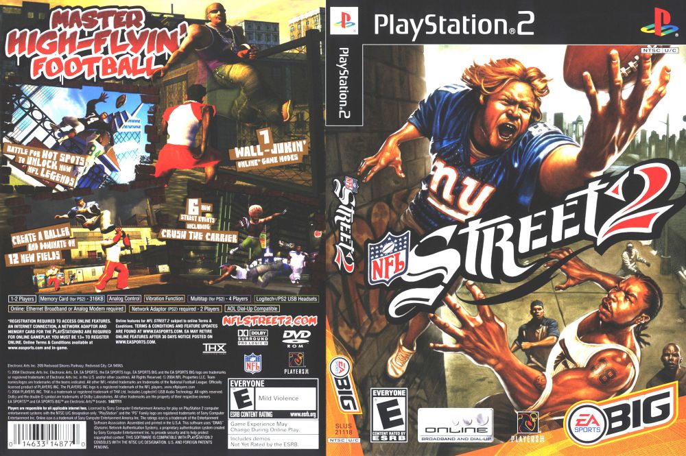nfl street 2 playstation 2