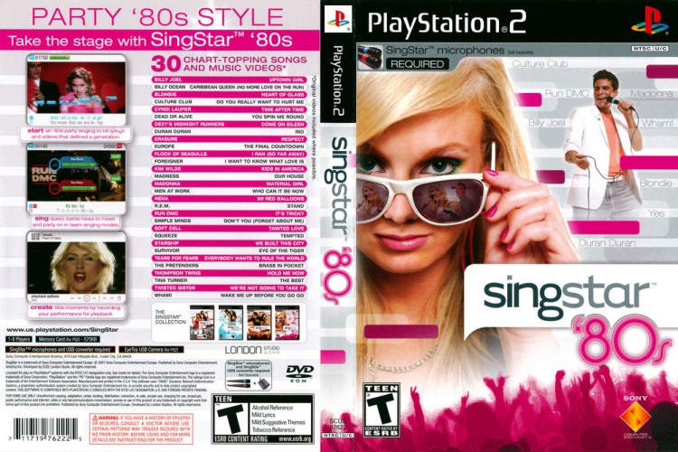 SingStar '80s - PlayStation 2 | VideoGameX