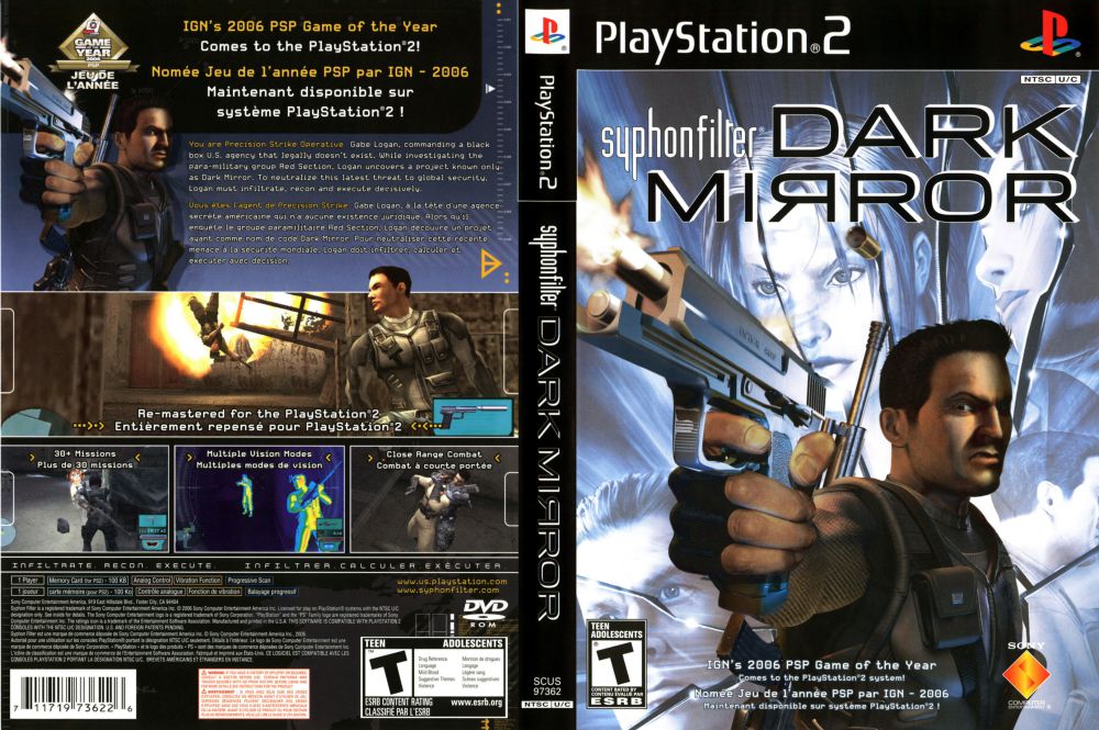 Jogo ps2 syphonfilter dark mirror - midia fisica - SONY - Outros