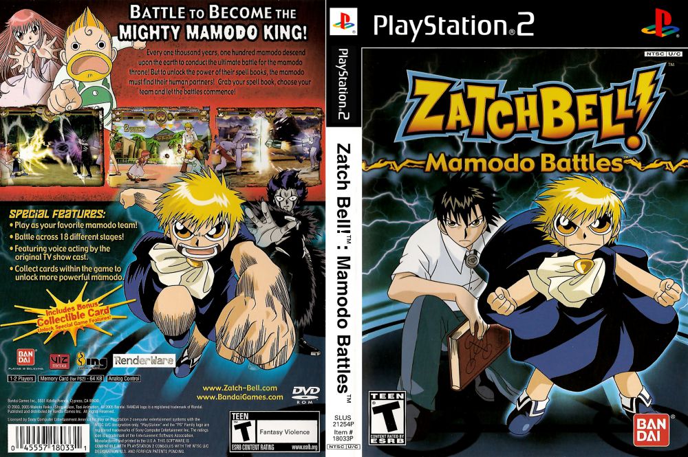 zatchbell: mamodo fury - playstation 2 