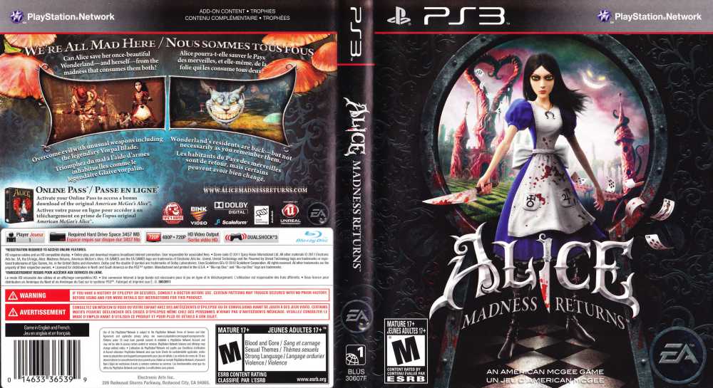 Alice Madness Returns (PlayStation 3) 