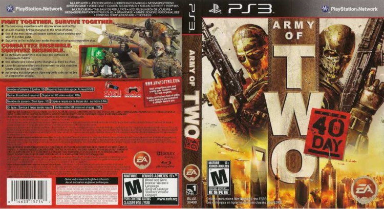 Army of Two: The 40th Day - PlayStation 3 | VideoGameX
