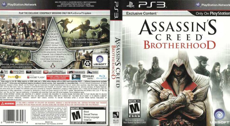 Assassin's Creed: Brotherhood - PlayStation 3 | VideoGameX