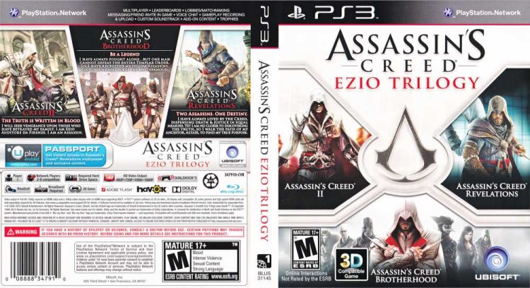 Assassin's Creed: Ezio Trilogy - PlayStation 3 | VideoGameX