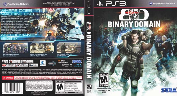 Binary Domain - PlayStation 3 | VideoGameX