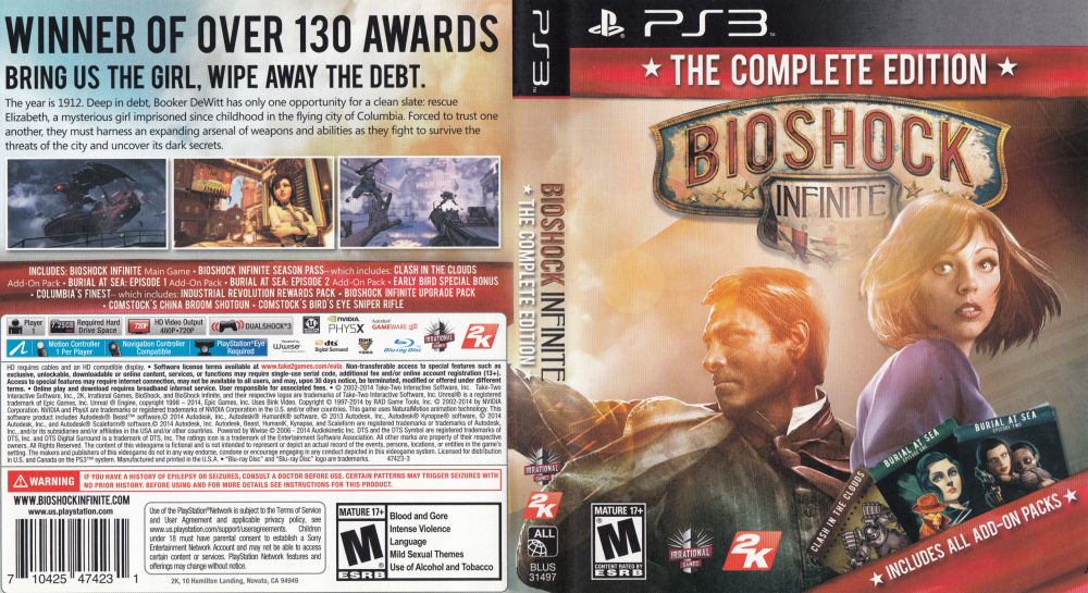 Bioshock Infinite Complete Edition Playstation 3 Videogamex