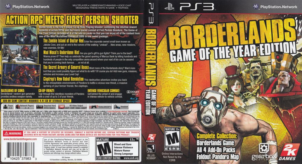 Video Games Borderlands Game Of The Year Edition Playstation 3 Games