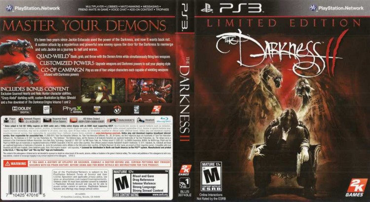 Darkness II, The - PlayStation 3 | VideoGameX