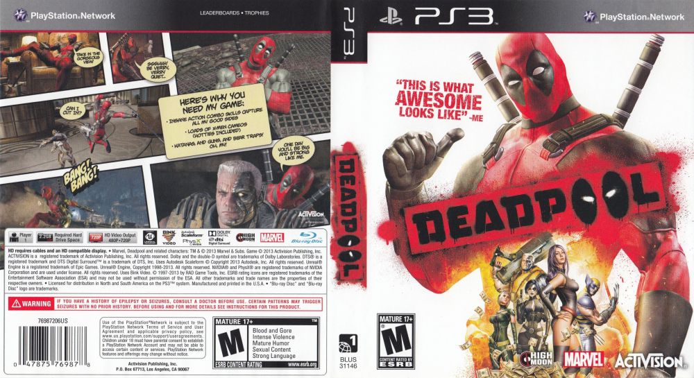 Deadpool - PlayStation 3, PlayStation 3