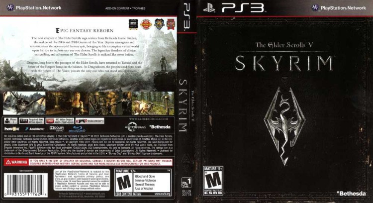 Elder Scrolls V: Skyrim - PlayStation 3 | VideoGameX