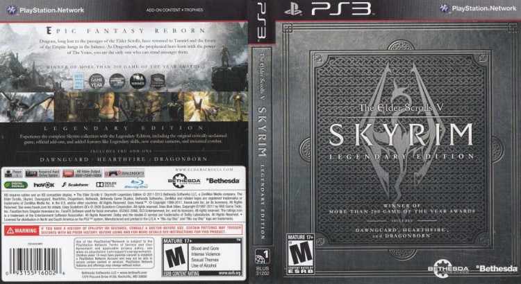 Elder Scrolls V: Skyrim: Legendary Edition - PlayStation 3 | VideoGameX