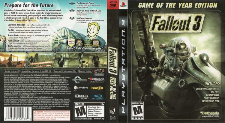 Fallout 3: Game Of The Year Edition - PlayStation 3 | VideoGameX