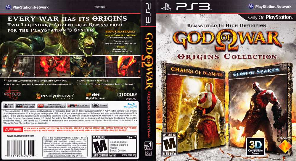 God of War Origins Collection - Playstation 3