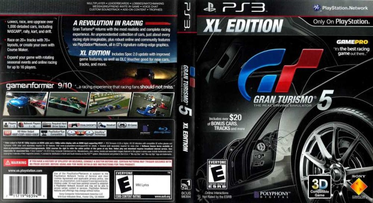 Gran Turismo 5: XL Edition - PlayStation 3 | VideoGameX