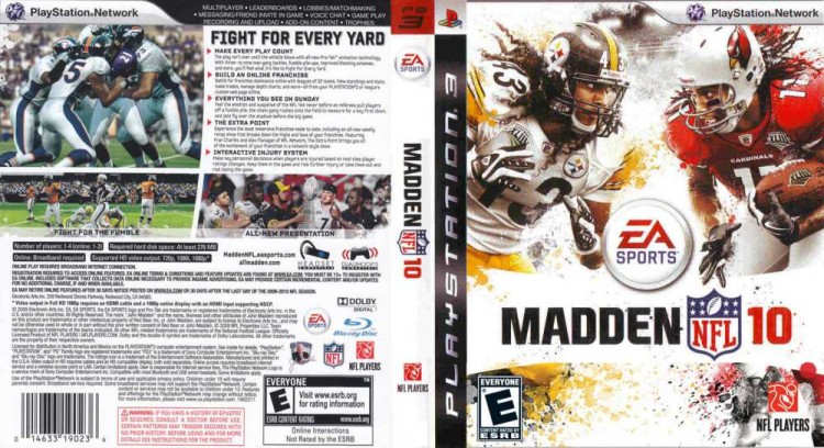 Madden NFL 10 - PlayStation 3 | VideoGameX