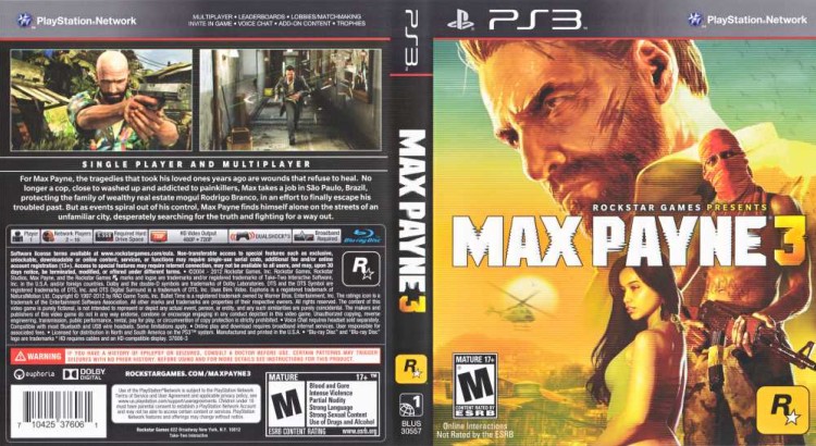 Max Payne 3 - PlayStation 3 | VideoGameX