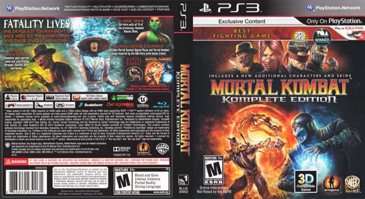 Mortal Kombat: Komplete Edition - PlayStation 3 | VideoGameX