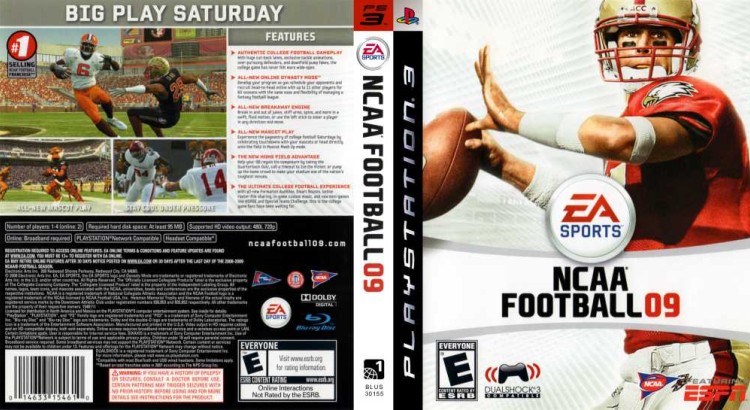 NCAA Football 09 - PlayStation 3 | VideoGameX
