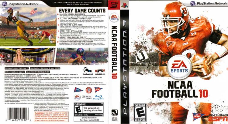 NCAA Football 10 - PlayStation 3 | VideoGameX