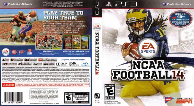 NCAA Football 14 - PlayStation 3 | VideoGameX