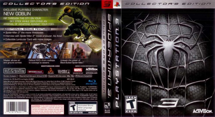 Spider-Man 3: Collector's Edition - PlayStation 3 | VideoGameX