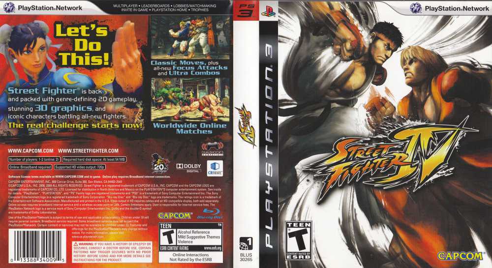 Street Fighter IV - Playstation 3 