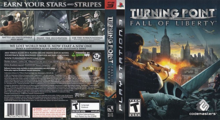 Turning Point: Fall of Liberty - PlayStation 3 | VideoGameX