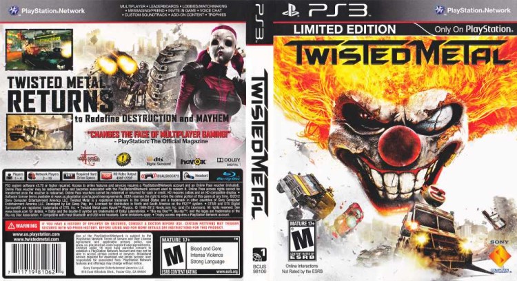 Twisted Metal - PlayStation 3 | VideoGameX