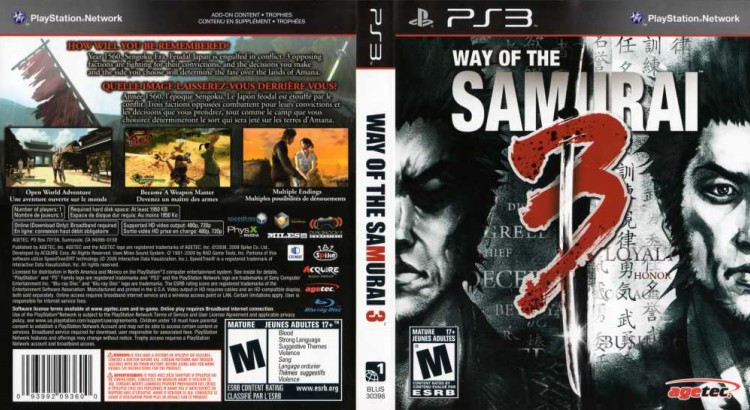 Way of the Samurai 3 - PlayStation 3 | VideoGameX