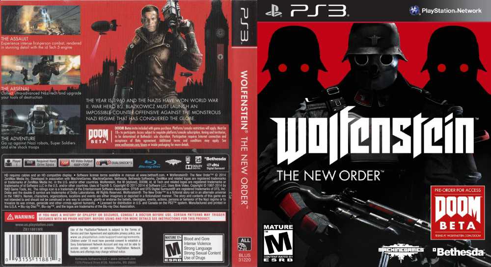 Bewolkt Sitcom Onderzoek het Wolfenstein: The New Order - PlayStation 3 | VideoGameX