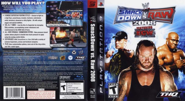 WWE SmackDown! vs. RAW 2008 - PlayStation 3 | VideoGameX