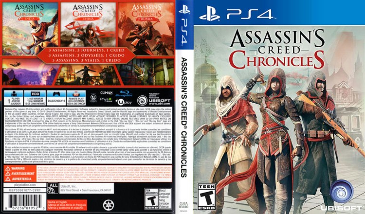 Assassin's Creed: Chronicles - PlayStation 4 | VideoGameX