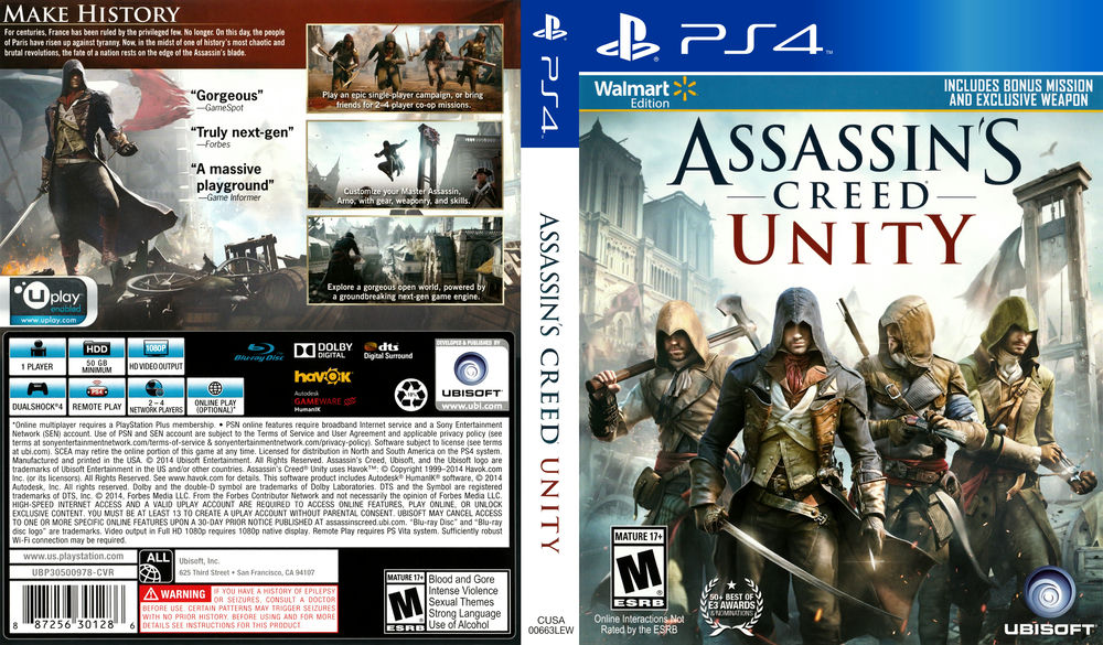 Assassin's Creed Unity - PlayStation 4, PlayStation 4