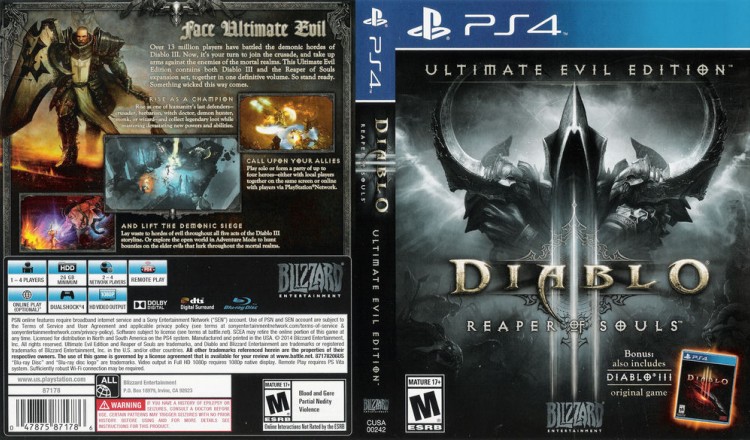 Diablo III: Ultimate Evil Edition - Reaper of Souls - PlayStation 4 | VideoGameX