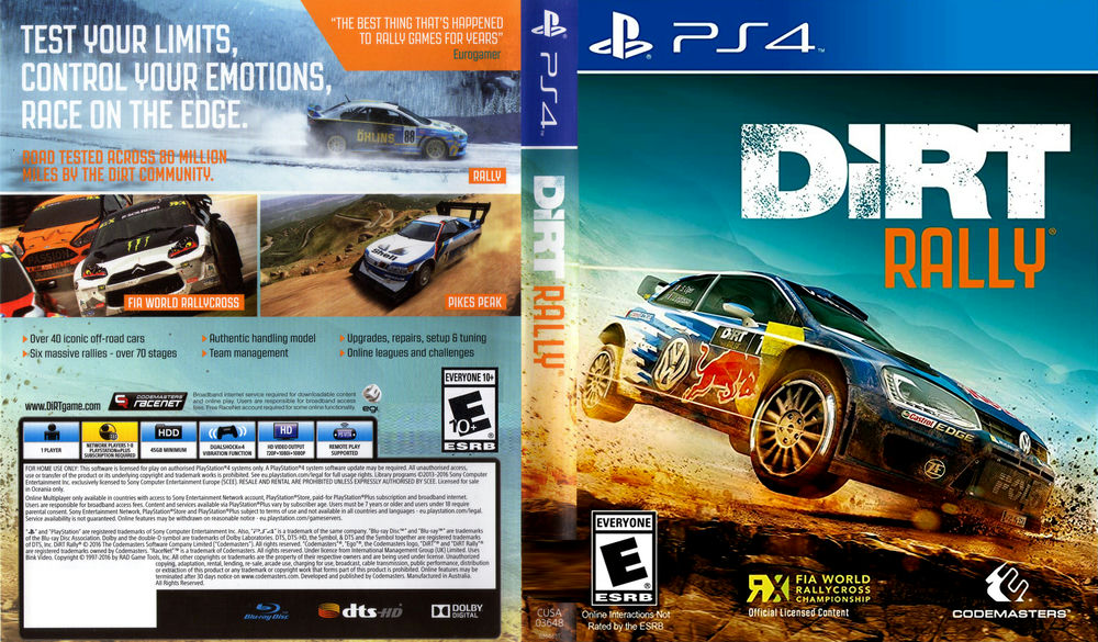 DiRT Rally (PS4) ab 56,95 €