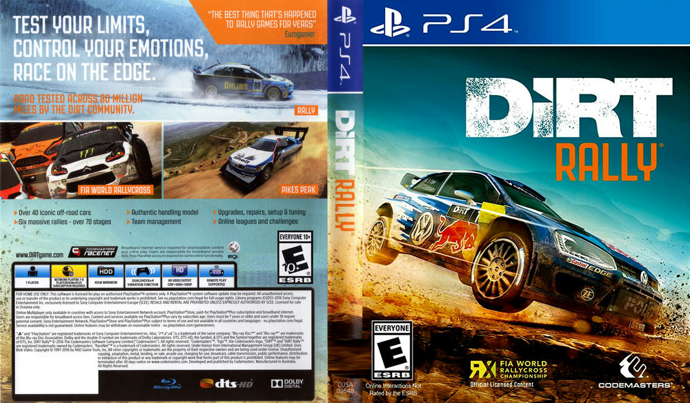 DiRT Rally - PlayStation 4