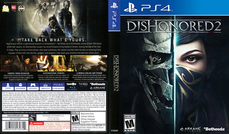 Dishonored 2 - Ps4