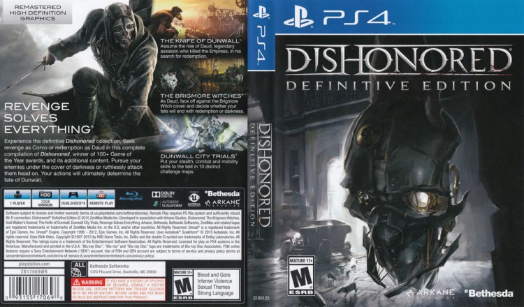 Dishonored: Definitive Edition - PlayStation 4 | VideoGameX