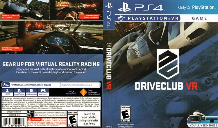 DRIVECLUB VR - PlayStation 4 | VideoGameX