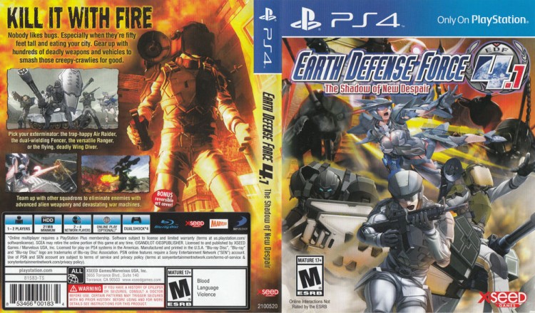 Earth Defense Force 4.1: Shadow of New Despair - PlayStation 4 | VideoGameX