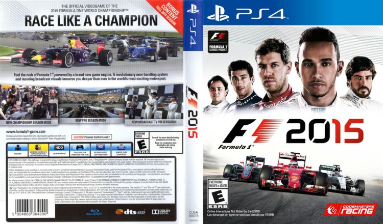 F1 2015 - PlayStation 4 | VideoGameX